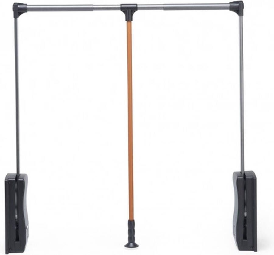 Milano Luxurious Kledinglift – Kledingstang – Luxe Kledingroede – Garderobelift – Draagvermogen 15kg – 60-83 cm – Antraciet Oranje