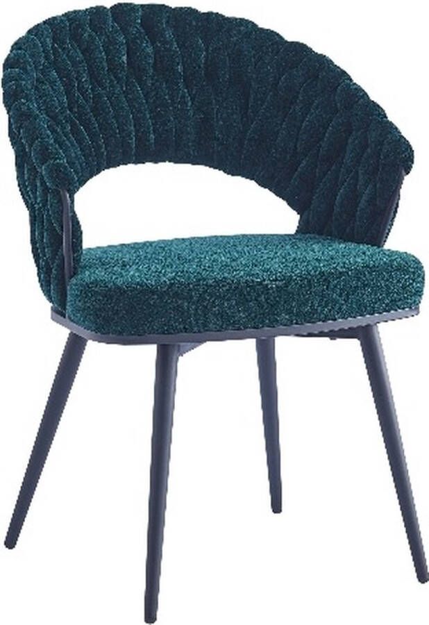 Milano the label Eetkamerstoel “Mea set 2 groen Chenille