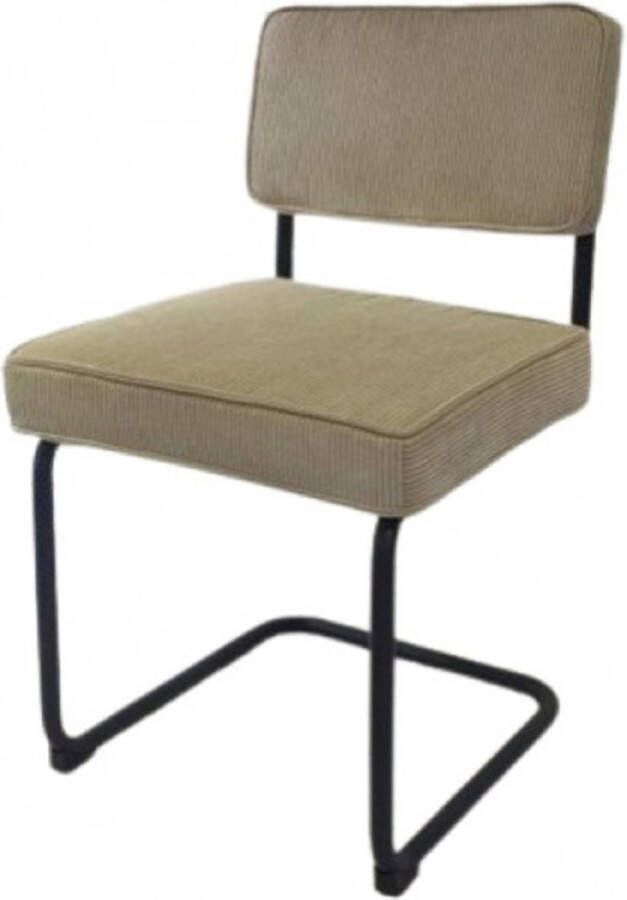 Milano the label Eetkamerstoel “Nino set 2 beige ribstof