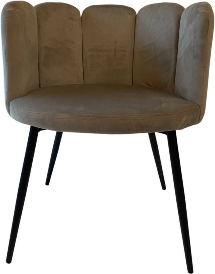 Milano the label Eetkamerstoel “Rosetta set 2 beige velvet