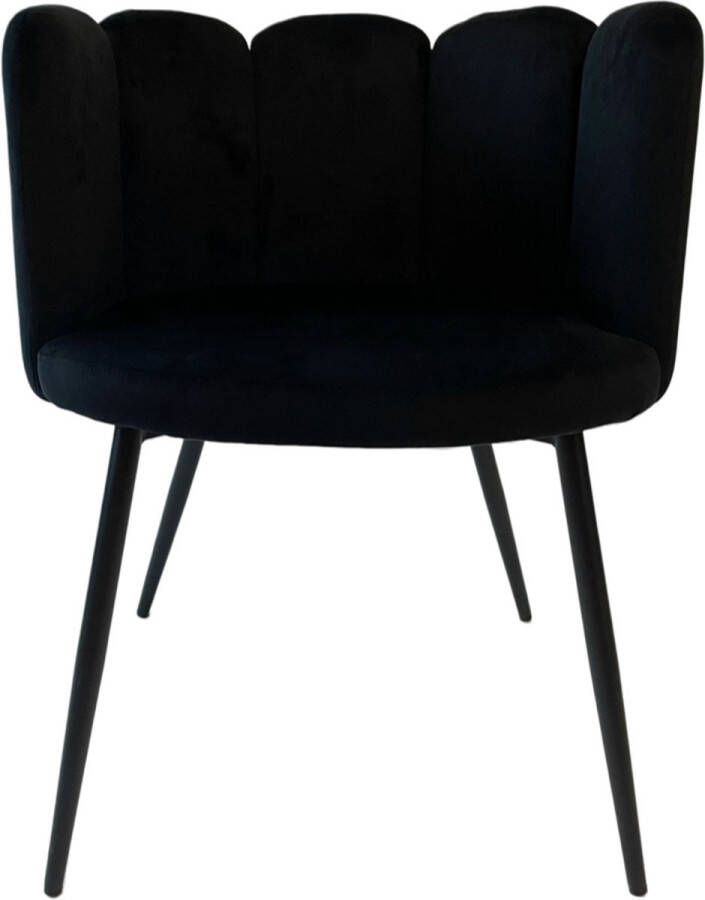 Milano the label Eetkamerstoel “Rosetta set 2 zwart velvet