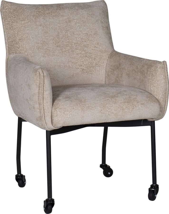 Milano the label Eetkamerstoel Alfio set van 2 Beige