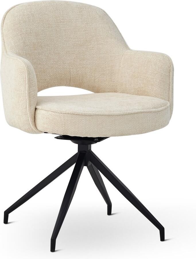 Milano the label Eetkamerstoel Mauro set van 2 creme