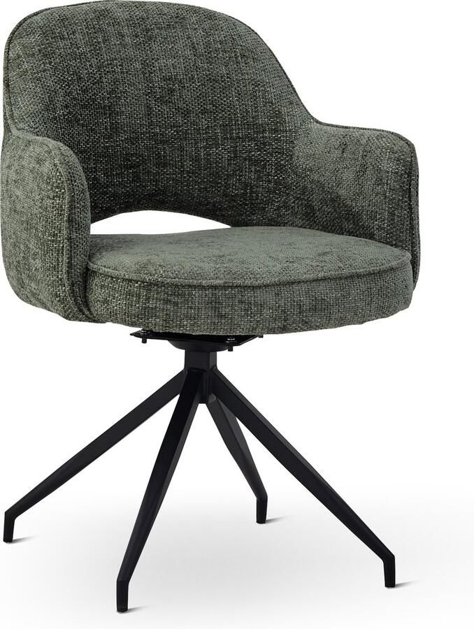 Milano the label Eetkamerstoel Mauro set van 2 groen