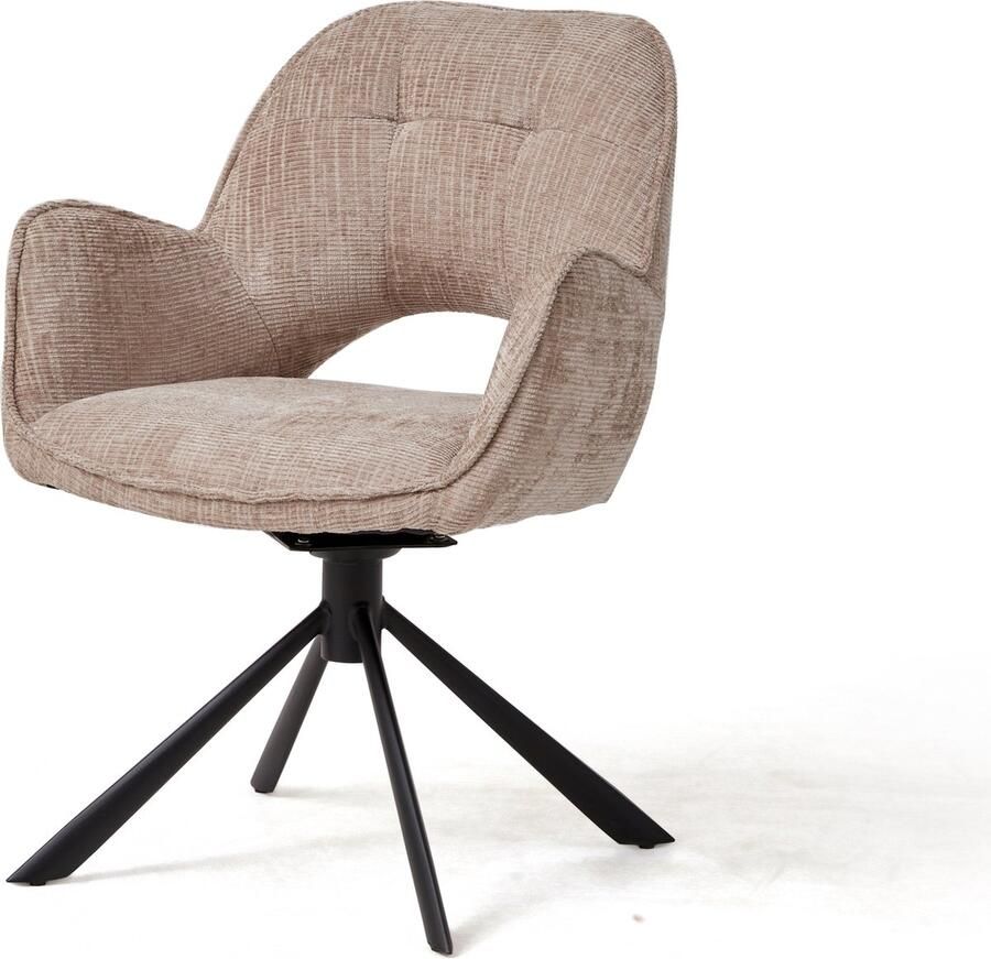 Milano the label Eetkamerstoel Milena set van 2 beige