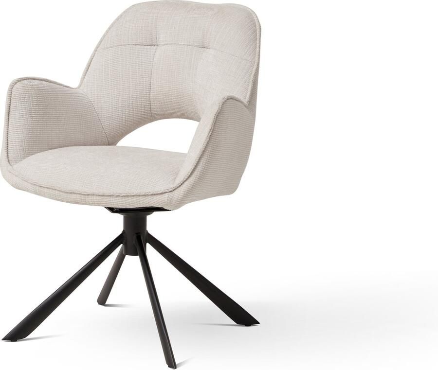 Milano the label Eetkamerstoel Milena set van 2 creme