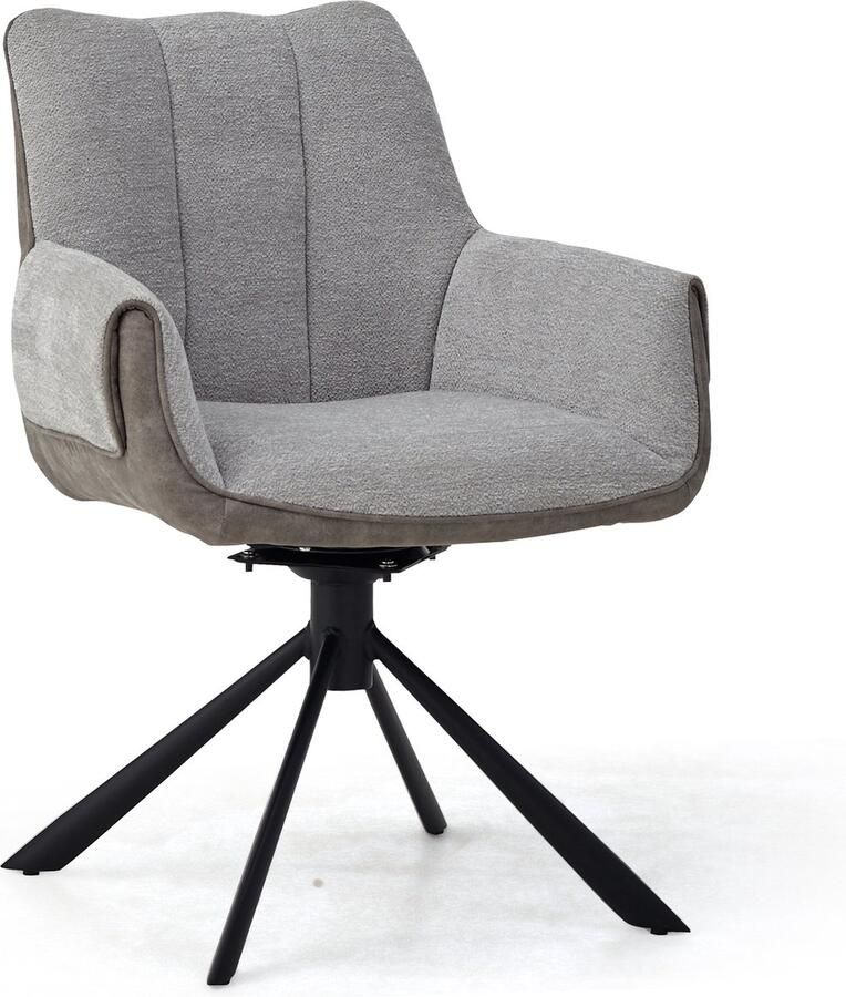 Milano the label Eetkamerstoel Renzo set van 2 grijs