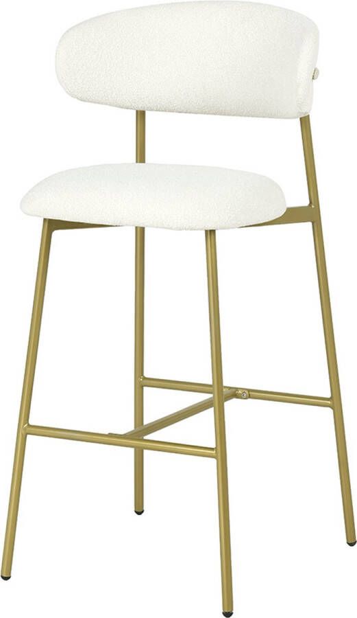 Milton & Oldbrook Bouclé Barkruk Tavira Wit