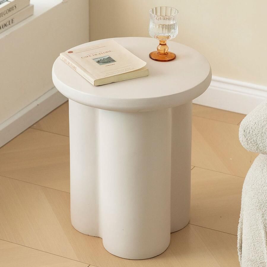 Milton & Oldbrook Bijzettafel Composiet Ø 40 cm Vejle Beige