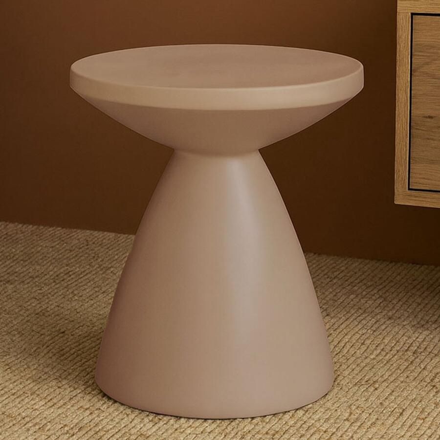 Milton & Oldbrook Bijzettafel Composiet Ø 45 cm Niva Beige