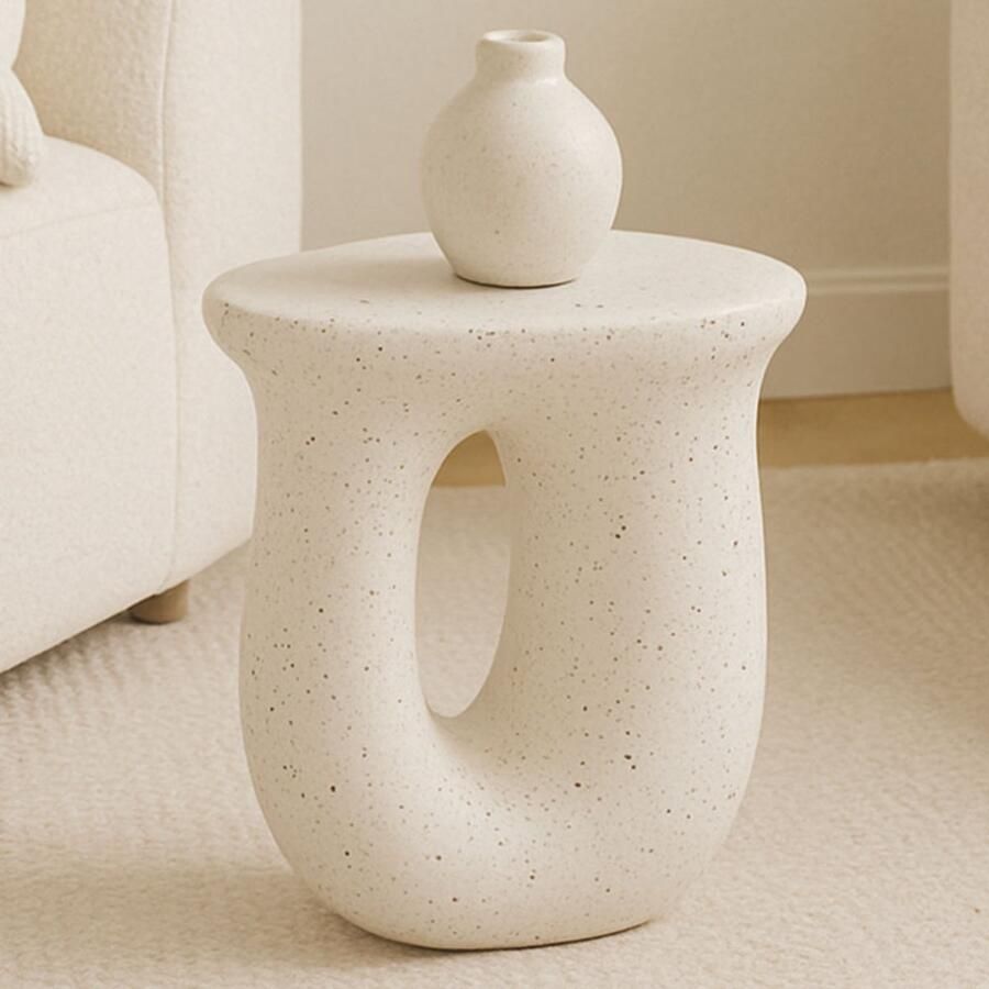 Milton & Oldbrook Bijzettafel Composiet Burrel Wit