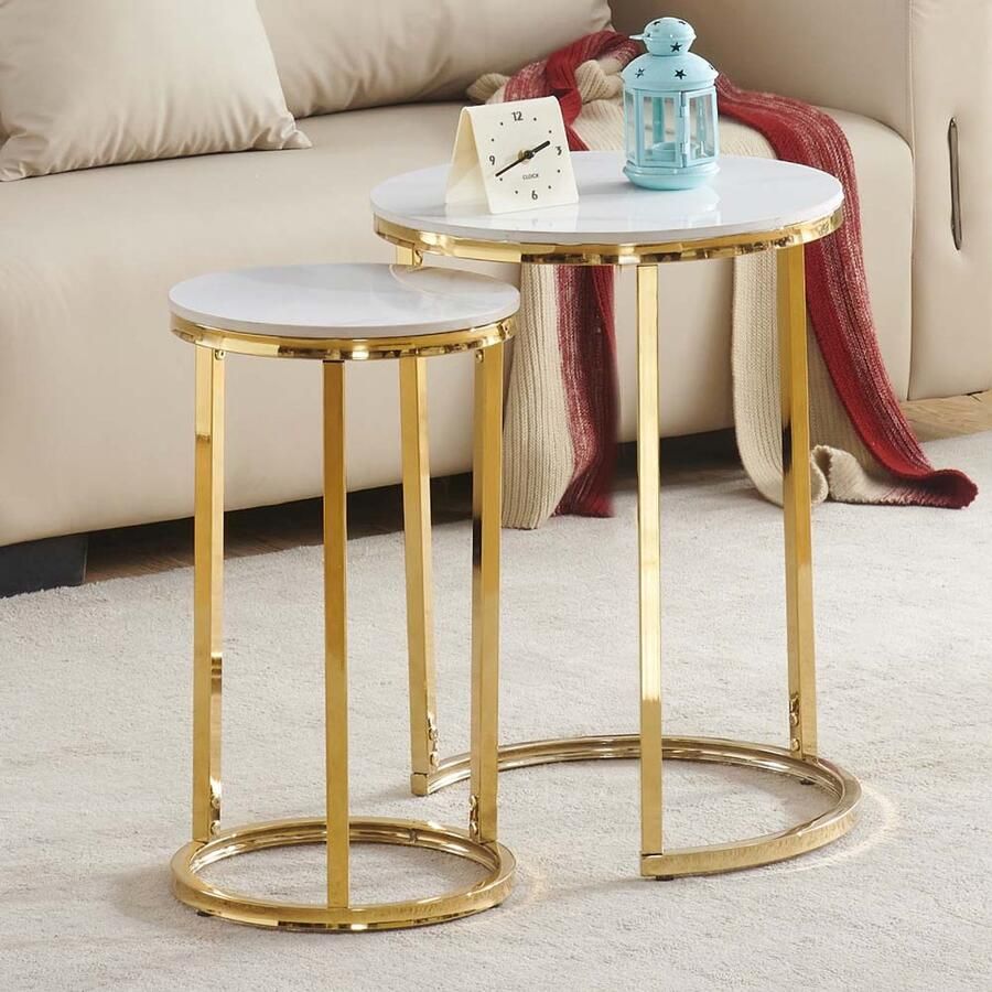 Milton & Oldbrook Bijzettafel Set Almada Wit