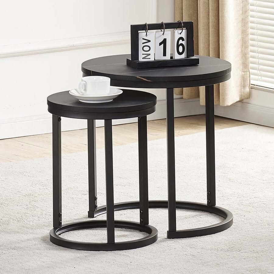 Milton & Oldbrook Bijzettafel Set Skara Zwart