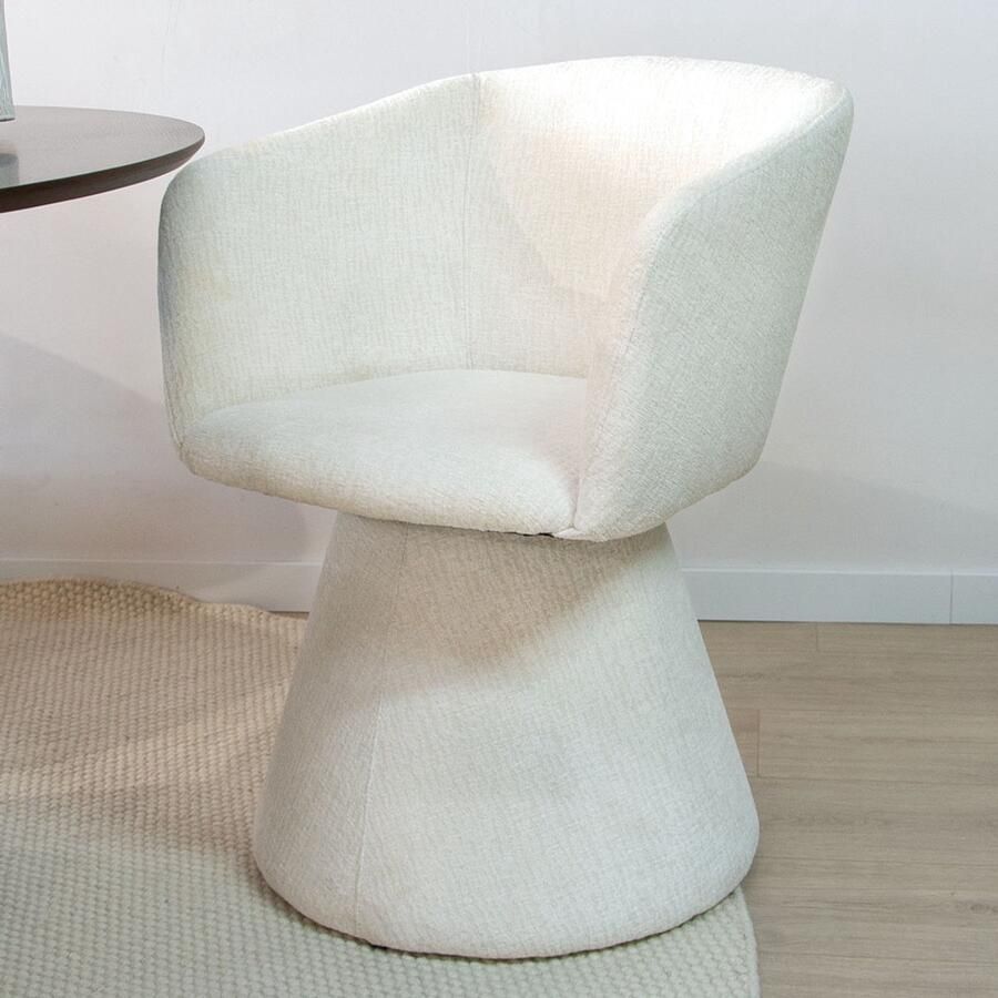 Milton & Oldbrook Eetkamerstoel Draaibaar Sezana Wit