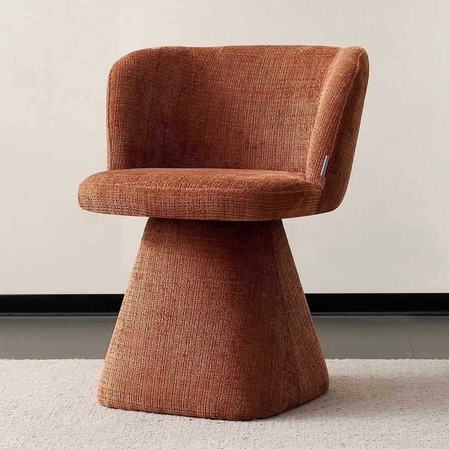 Milton & Oldbrook Eetkamerstoel Draaibaar Silistra Oranjebruin