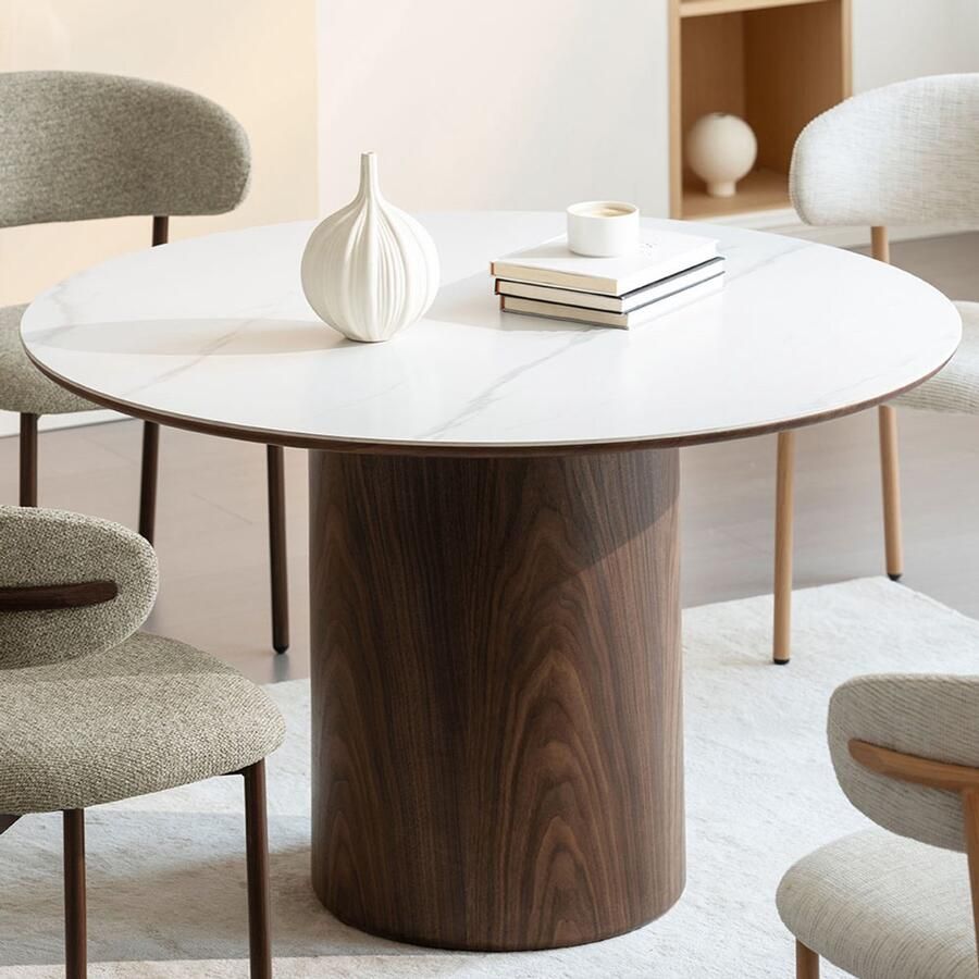 Milton & Oldbrook Eettafel Ø 120 cm Somero Marmer Wit