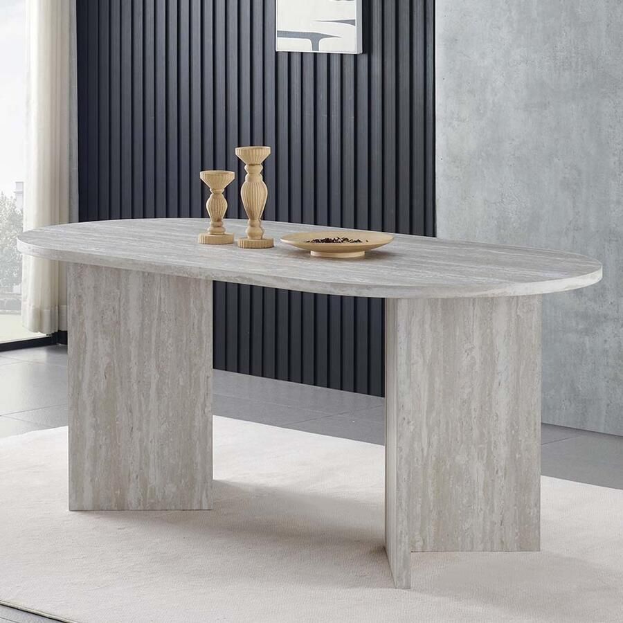 Milton & Oldbrook Eettafel 180 cm Kavarna Travertinlook