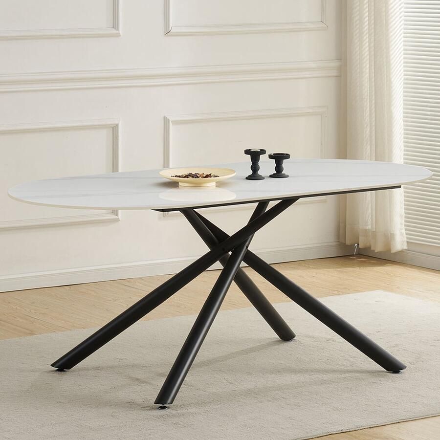 Milton & Oldbrook Eettafel 180 cm Mezdra Marmerlook
