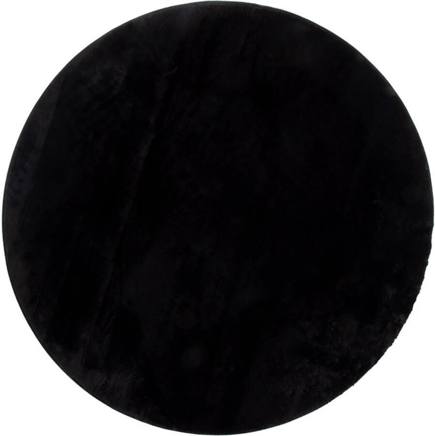 Milton & Oldbrook Fluffy Vloerkleed Ø 120 cm Pavia Zwart