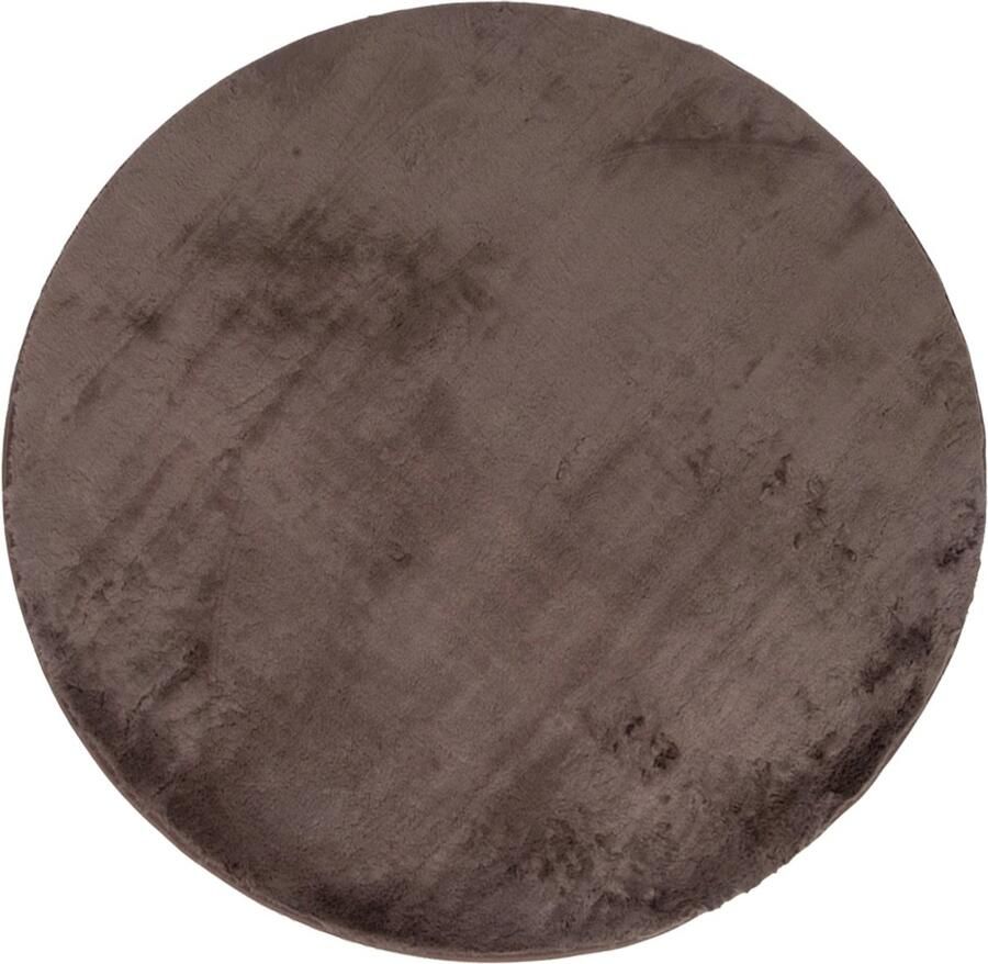 Milton & Oldbrook Fluffy Vloerkleed Ø 160 cm Pavia Taupe