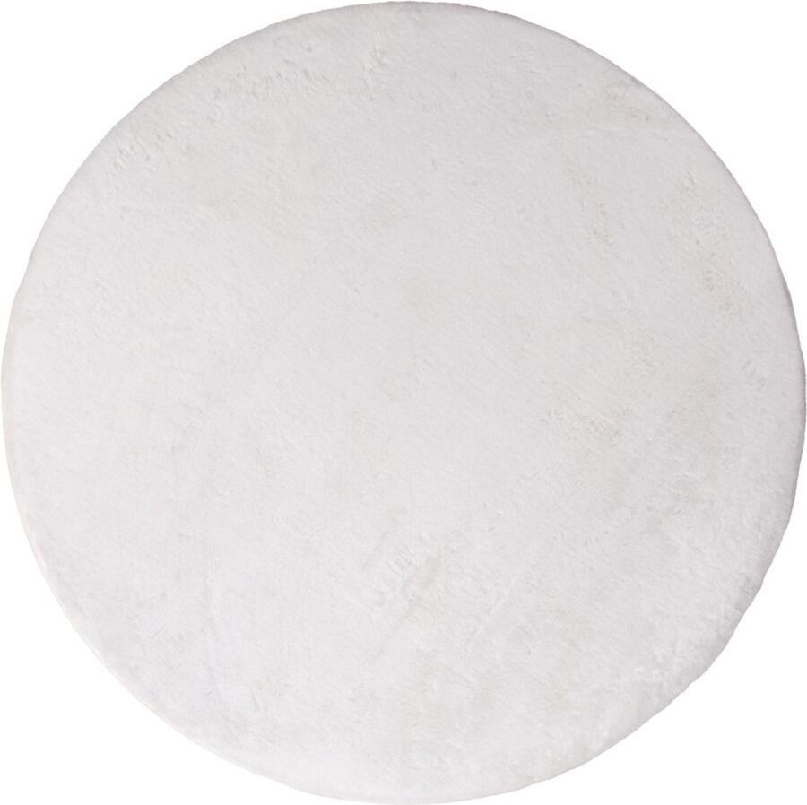Milton & Oldbrook Fluffy Vloerkleed Ø 160 cm Pavia Wit