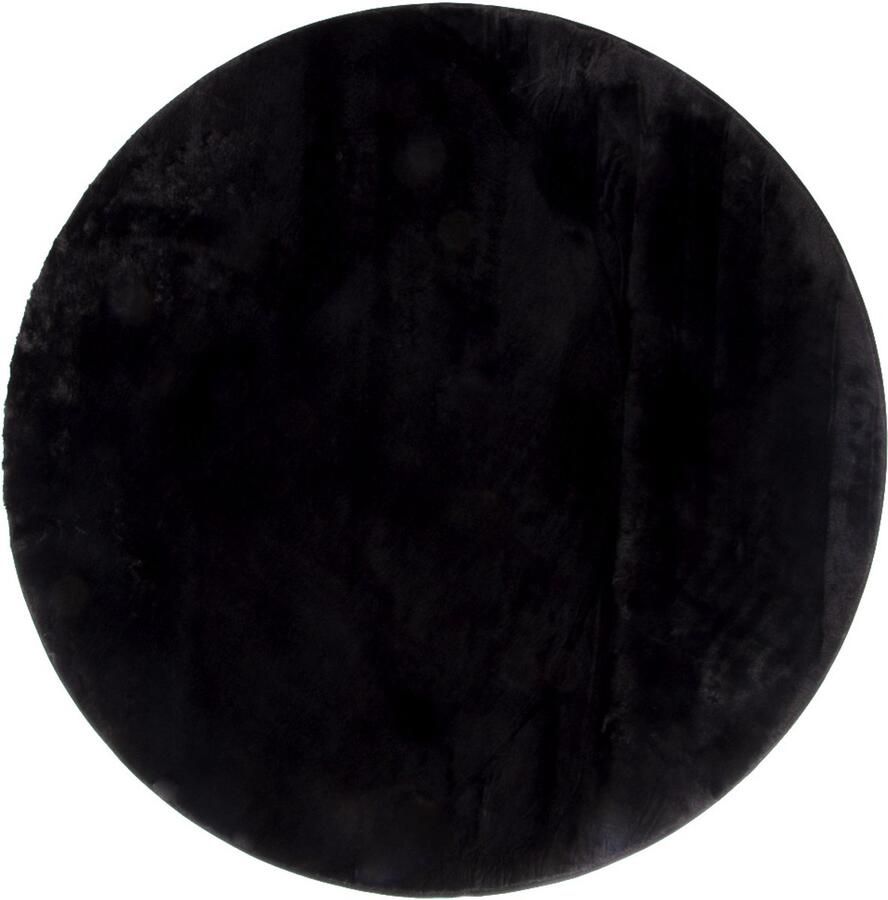 Milton & Oldbrook Fluffy Vloerkleed Ø 200 cm Pavia Zwart