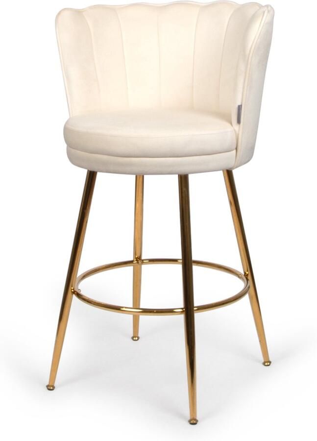 Milton & Oldbrook Lage Barkruk Andria Wit