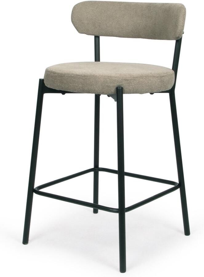 Milton & Oldbrook Lage Barkruk Izola Taupe