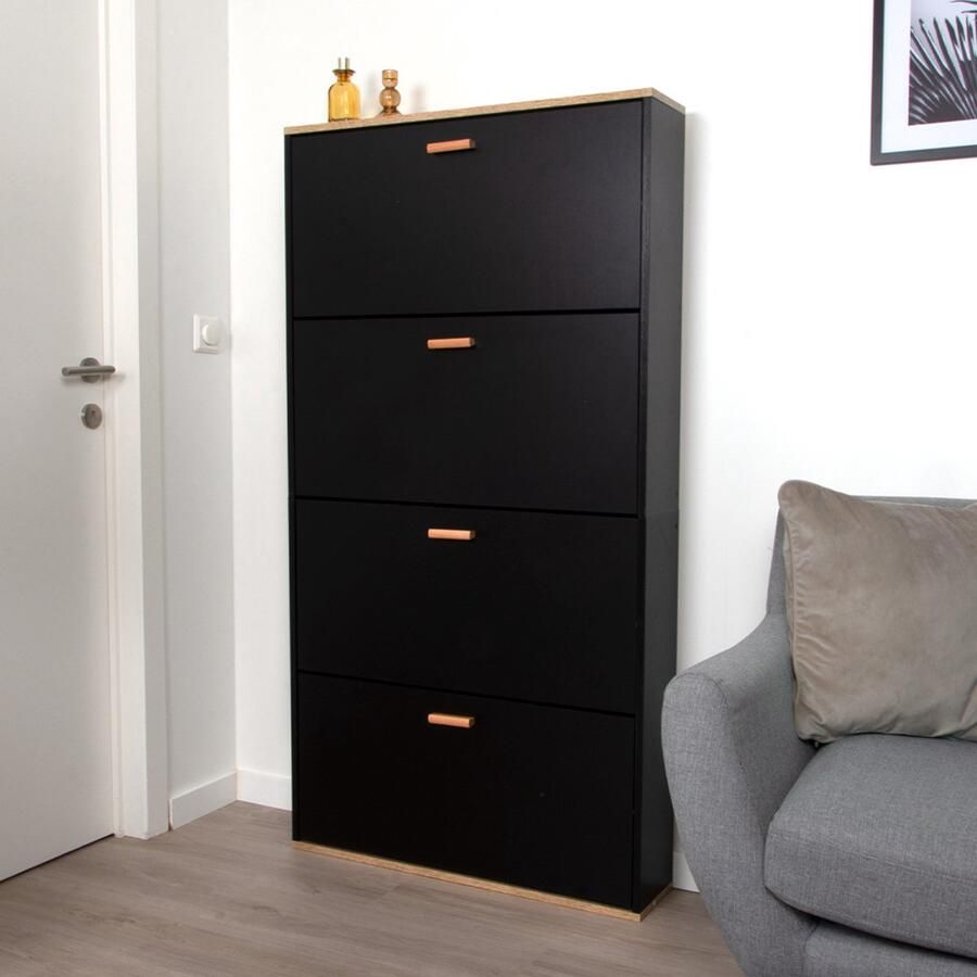 Milton & Oldbrook Schoenenkast Maribor Zwart