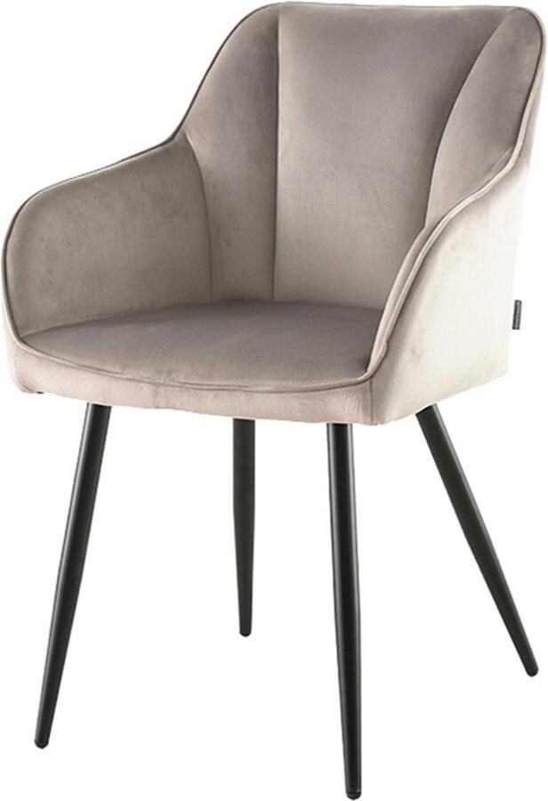 Milton & Oldbrook Velvet Eetkamerstoel Nivala Taupe