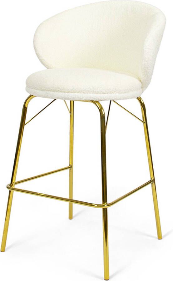 Milton & Oldbrook Teddy Lage Barkruk Lund Wit