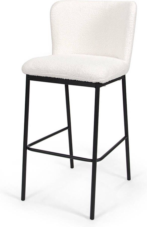 Milton & Oldbrook Teddy Lage Barkruk Messina Wit