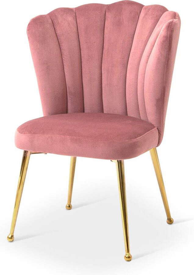 Milton & Oldbrook Velvet Eetkamerstoel Vienna Roze