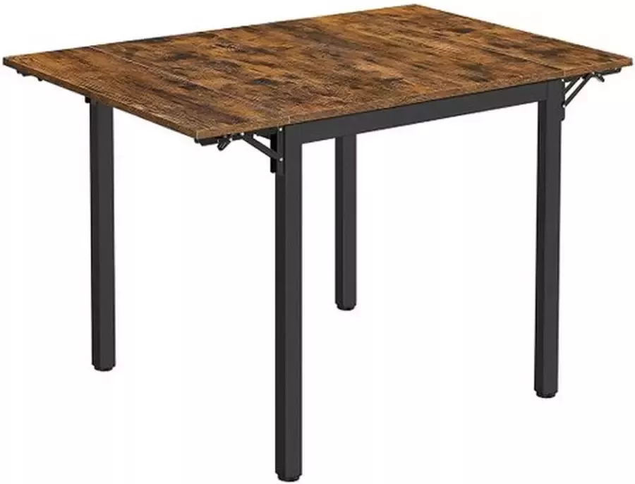 MINA Eettafel Opklapbare keukentafel voor 2-4 personen voor kleine ruimtes vintage bruin-zwart