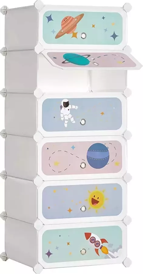 MINA Kinderschoenenrek opbergkast schoenenopberger met 6 vakken