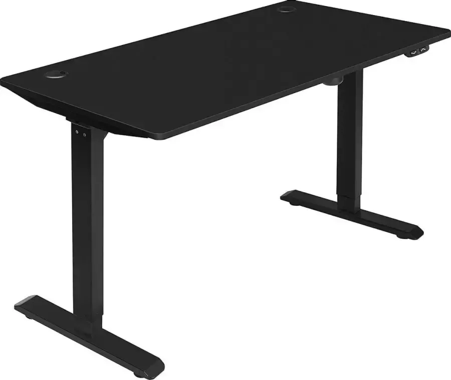 MINA Zit Sta Bureau Elektrisch Tafel Hoogte en Lengte Verstelbaar 140 x 70 x (73-114) cm Wit