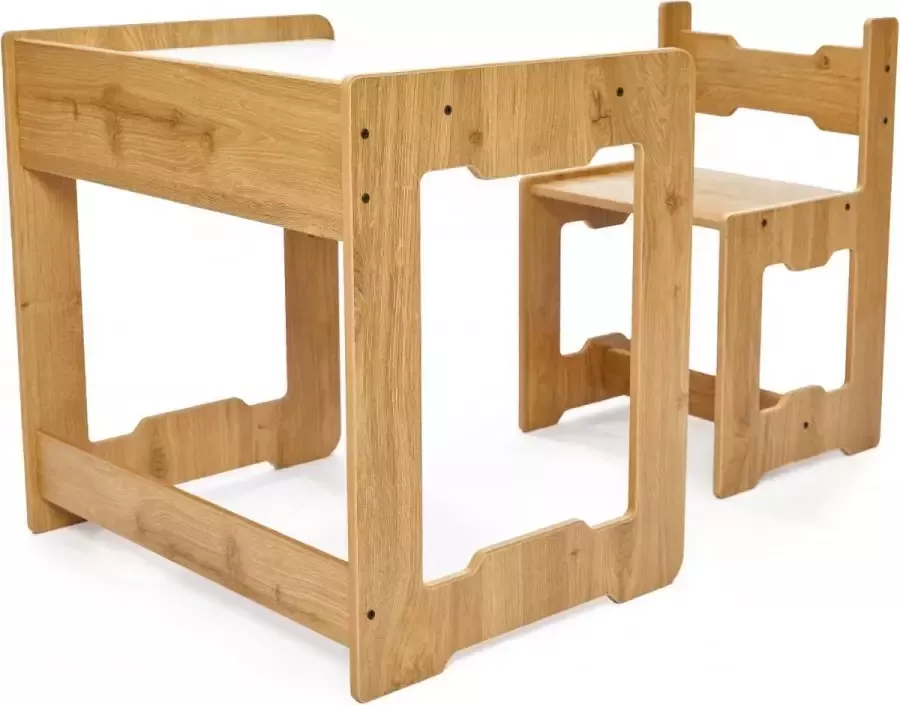 Minera Eethoeken set kinderen Montessori Kinderstoel Kindertafel en 1 Stoeltjes Montessori Kindertafel Peuters tafel Speeltafel voor Kinderen Activiteiten Tafel Zitgroep Kindertafel set voor 1 tm 6 jaar Seagull