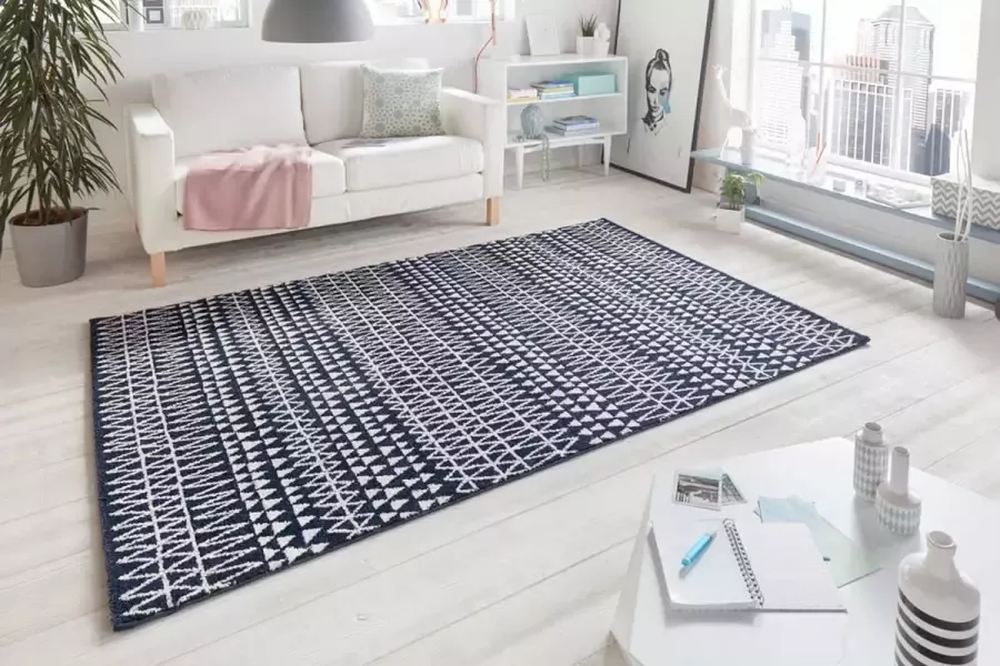 Mint rugs Design vloerkleed Scandinavian zwart wit 160x230 cm