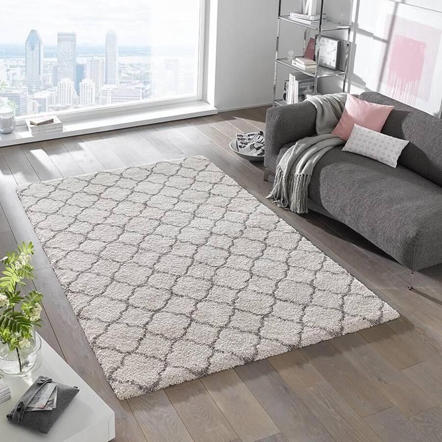 HANSE Home Hoogpolig vloerkleed Luna Geometrisch motief all-over design robuust gemakkelijk in onderhoud - Foto 2