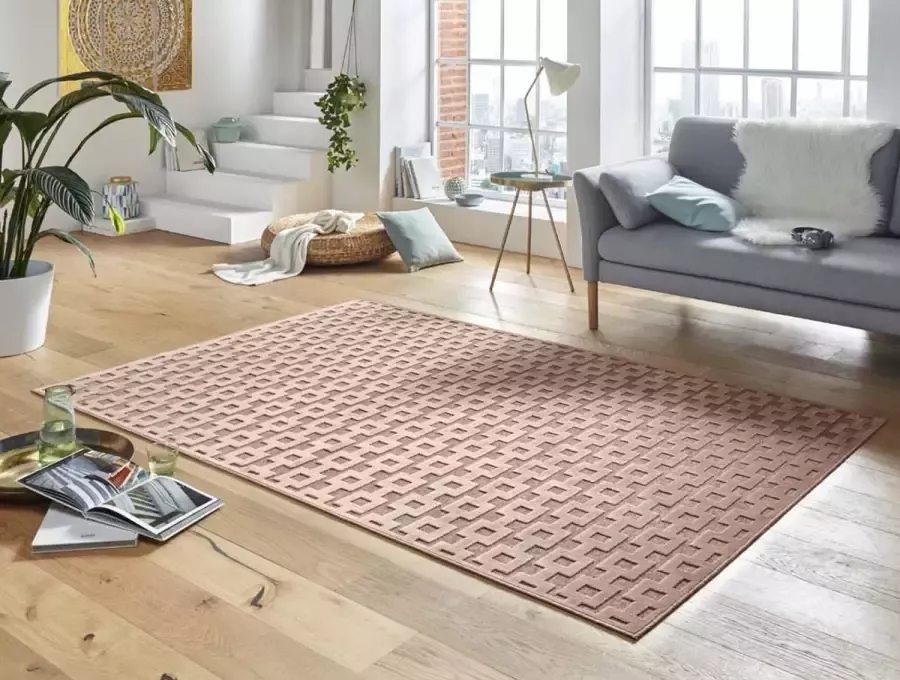 Mint rugs Modern vloerkleed Bouton bruin 200x300 cm