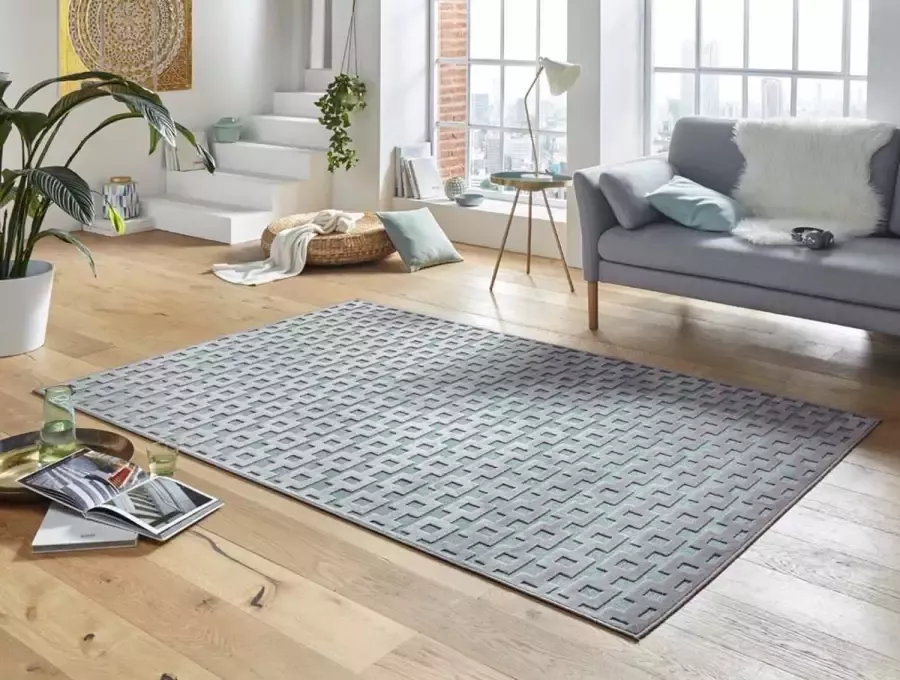 Mint rugs Modern vloerkleed Bouton grijs blauw 200x300 cm