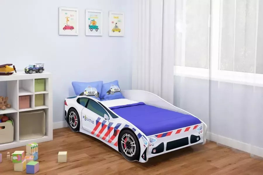 Mio Amore Kinderbed Politiebed NL 160x80 incl. matras incl. politie beddengoed set