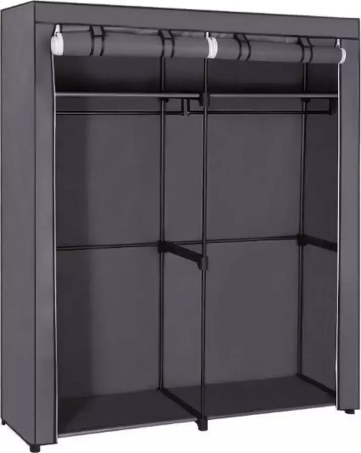 MIRA home Kledingkast – Kledingkast – Basic – Grijs 140x43x174