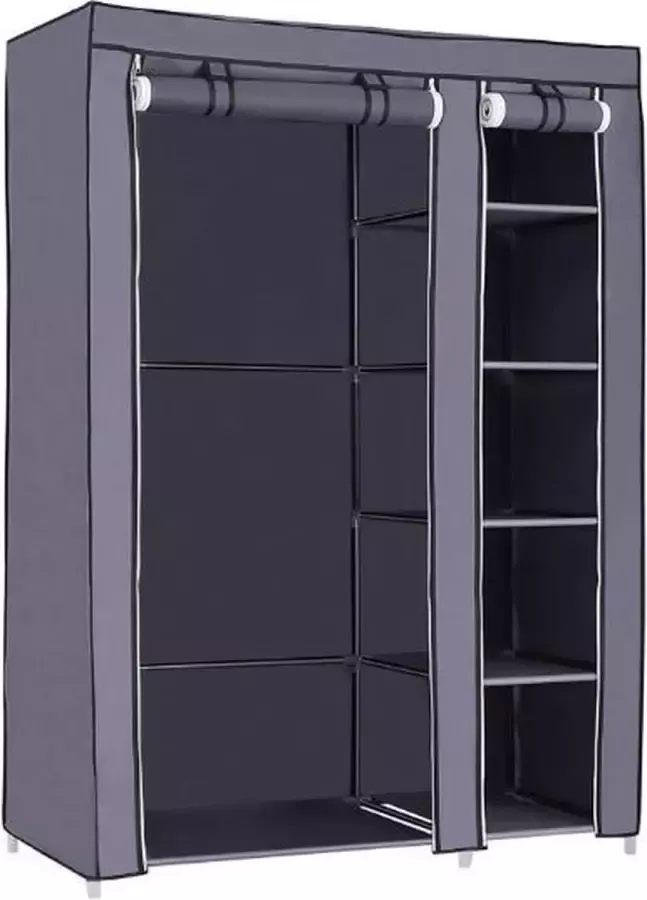 MIRA home Kledingkast – Stalen Kledingkast – Basic – Staal – Grijs 110x45x175