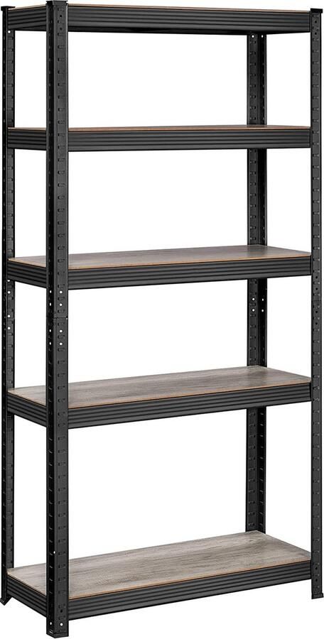 MIRA home Boekenplank Opbergplank Beige Hout 30 x 75 x 150 cm