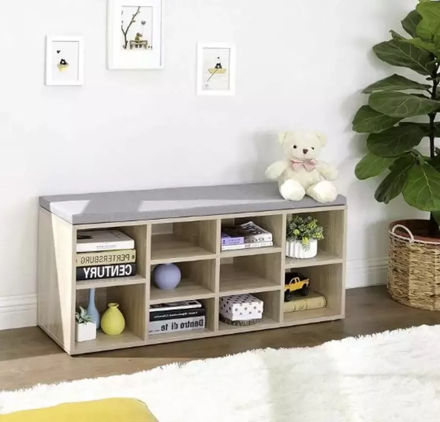 MIRA home Schoenenkast – Opbergkast – Modern – Spaanplaat – Eiken 104x30x48