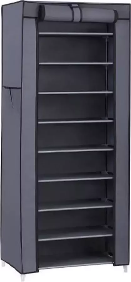 MIRA home Schoenenrek – Middelhoog Schoenenrek – Scandinavisch Staal – Grijs – 58x28x160