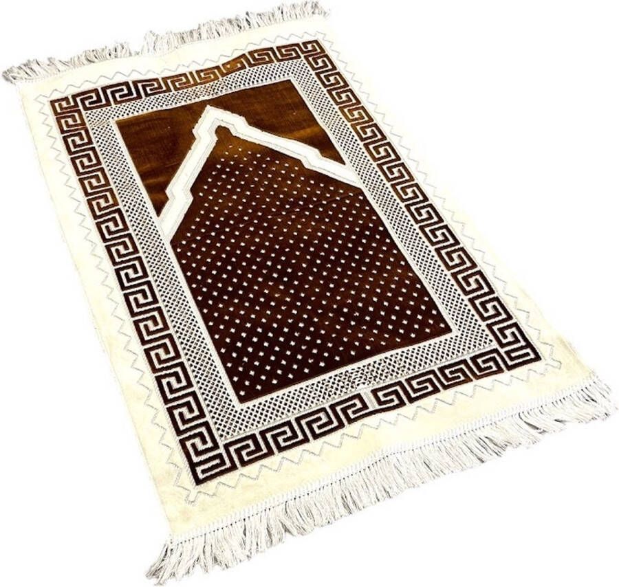 Mirac Gebedskleed met motief Bruin