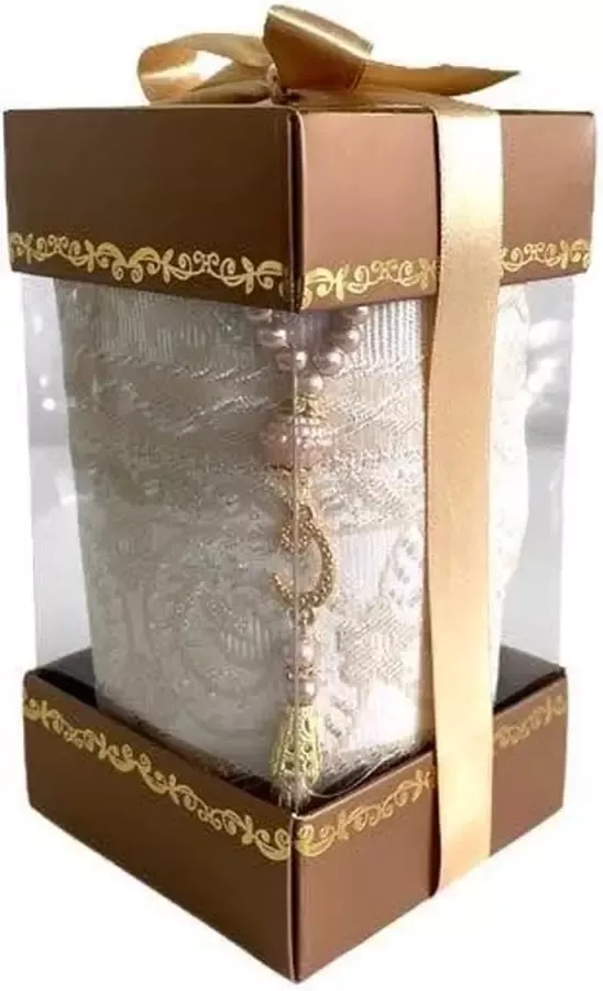 Mirac Geschenkset Goud met gebedskleed en Parel Tasbih