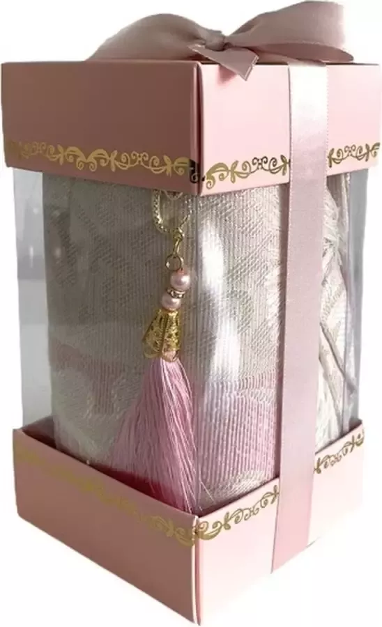 Mirac Geschenkset Roze met gebedskleed en Parel Tasbih